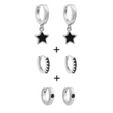 PACK STAR BLACK BAÑADO EN ORO BLANCO