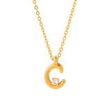 COLLAR INICIAL LUCKY BAÑADA EN ORO