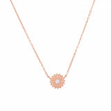 COLLAR GIRASOL BAÑADO EN ORO ROSADO
