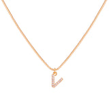 COLLAR INICIAL CIRCONES BAÑADO EN ORO