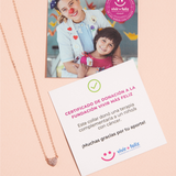 COLLAR CORAZÓN BAÑADO EN ORO ROSADO