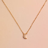 COLLAR LUNA BAÑADO EN ORO
