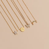 COLLAR GIRASOL BAÑADO EN ORO