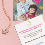 COLLAR MARIPOSA BAÑADO EN ORO ROSADO