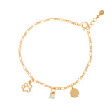PULSERA JULIETA + MEDALLA PARA GRABAR BAÑADA EN ORO