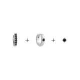 PACK MIRI BLACK BAÑADO ORO BLANCO (3 UNIDADES)
