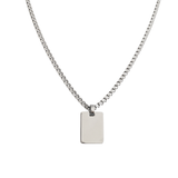 COLLAR PLACA PARA GRABAR ACERO