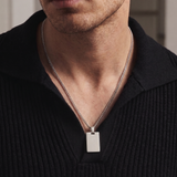 COLLAR PLACA PARA GRABAR ACERO