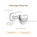 PIERCING SARA PLATA (1 UNIDAD)