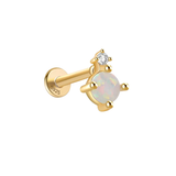 PIERCING BARI BAÑADO EN ORO (1 UNIDAD)