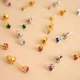 AROS ESTELA AMARILLO BAÑADOS EN ORO