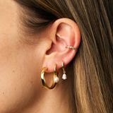 ARGOLLAS LISAS 20MM BAÑADAS EN ORO