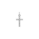 COLGANTE CRUZ CIRCONES PLATA