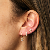 ARGOLLAS FLOR BAÑADAS EN ORO