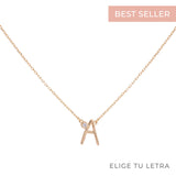 COLLAR INICIAL LUZ BAÑADO EN ORO