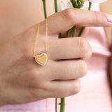 COLLAR PARA GRABAR CORAZÓN BAÑADO EN ORO