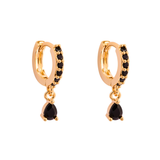 ARGOLLAS MILI BLACK BAÑADAS EN ORO