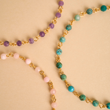 PULSERA SILA MORADO BAÑADA EN ORO