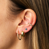 AROS ESTELA AZUL BAÑADOS EN ORO