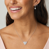 COLLAR CORAZÓN CIRCONES PARA GRABAR ACERO