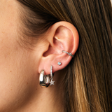 AROS ESTELA AQUA BAÑADOS EN ORO BLANCO