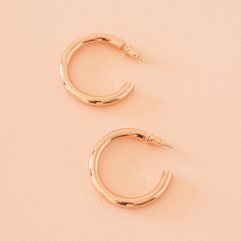 ARGOLLAS CLOE BAÑADAS EN ORO ROSADO | BOAZ JOYAS