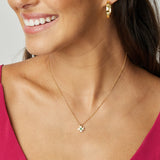 COLLAR TRÉBOL BAÑADO EN ORO