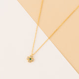 COLLAR TRÉBOL BAÑADO EN ORO