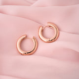ARGOLLAS LIA 25MM BAÑADAS EN ORO ROSADO