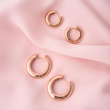 ARGOLLAS LIA 18MM BAÑADAS EN ORO ROSADO