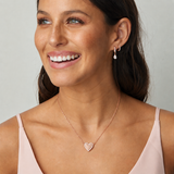 COLLAR CORAZÓN CIRCONES PARA GRABAR BAÑADO EN ORO ROSADO