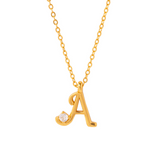 COLLAR INICIAL LUCKY BAÑADA EN ORO