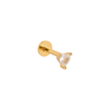 PIERCING CORAZÓN BAÑADO EN ORO (1 UNIDAD)