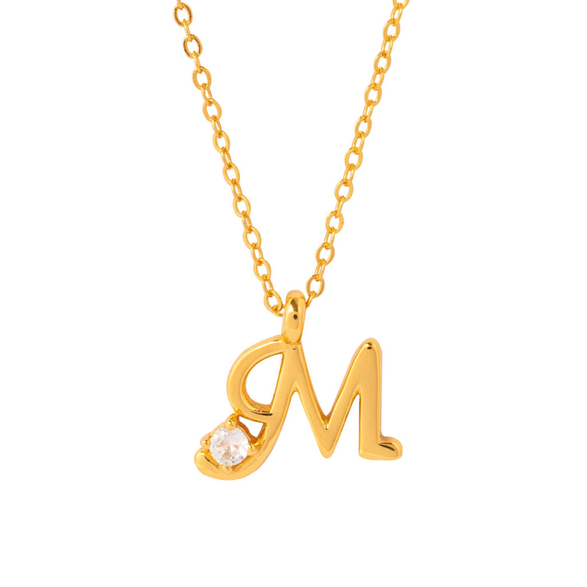 COLLAR INICIAL LUCKY BAÑADA EN ORO