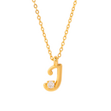 COLLAR INICIAL LUCKY BAÑADA EN ORO