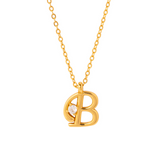 COLLAR INICIAL LUCKY BAÑADA EN ORO