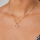 COLLAR CORAZÓN 2 BAÑADO EN ORO