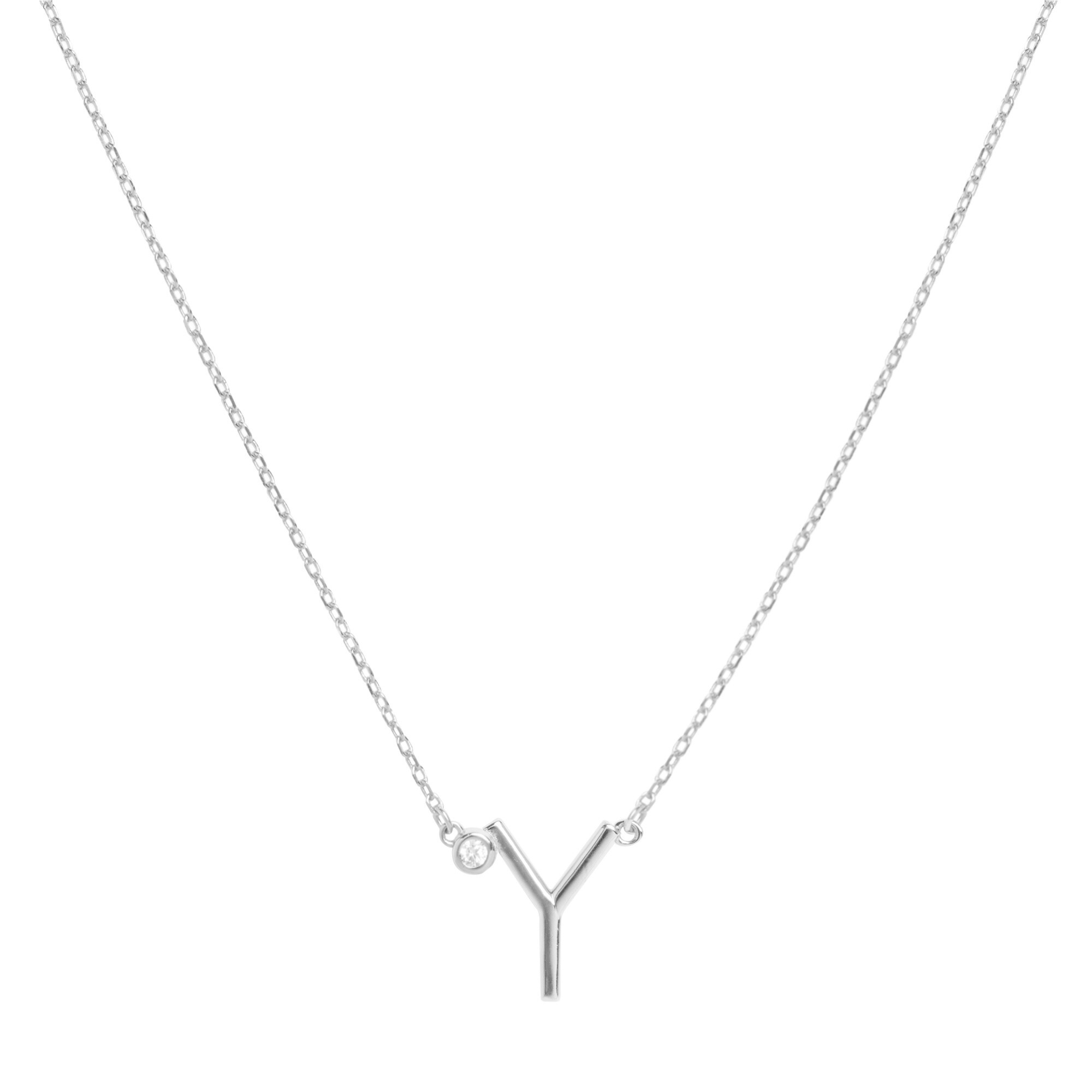 COLLAR INICIAL LUZ PLATA