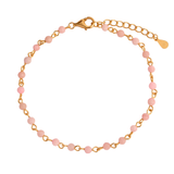 PULSERA SILA ROSADO BAÑADA EN ORO