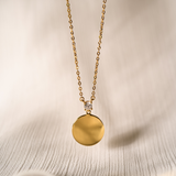 COLLAR PARA GRABAR MEDALLA CIRCÓN 14MM BAÑADO EN ORO