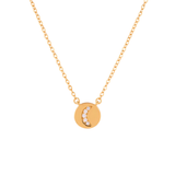 COLLAR MEDALLA LUNA BAÑADO EN ORO