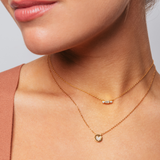 COLLAR MEDALLA CORAZÓN BAÑADO EN ORO