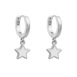 ARGOLLAS STARS WHITE BAÑADAS EN ORO BLANCO