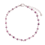 PULSERA SILA MORADA PLATA