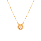 COLLAR MEDALLA CORAZÓN BAÑADO EN ORO