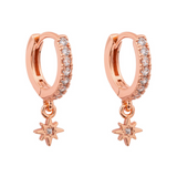 ARGOLLAS NINA BAÑADAS EN ORO ROSADO
