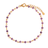 PULSERA SILA MORADO BAÑADA EN ORO