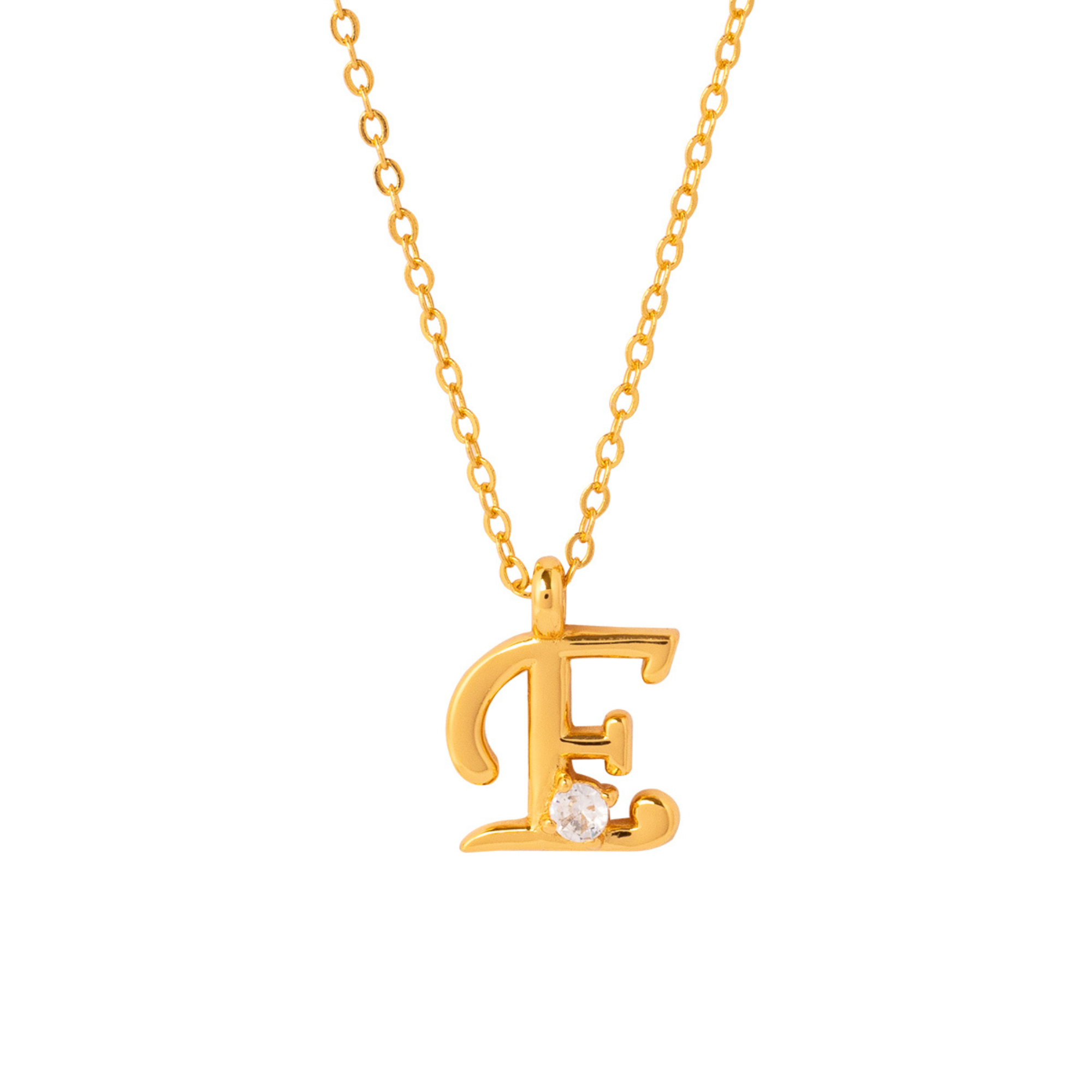 COLLAR INICIAL LUCKY BAÑADA EN ORO