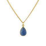 COLLAR VERA ÒPALO AZUL BAÑADO EN ORO