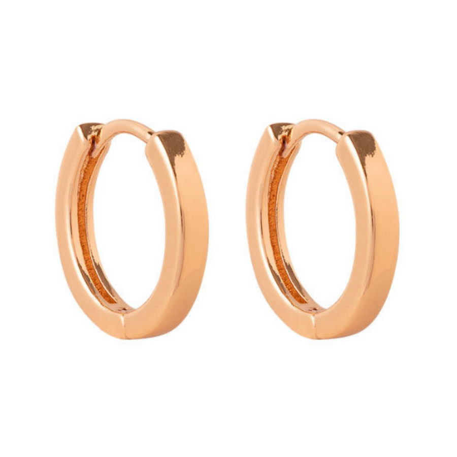 ARGOLLAS LISAS 15MM BAÑADAS EN ORO ROSADO